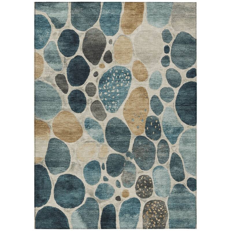 HomeRoots Geometric Transitional Rectangle Outdoor Rug