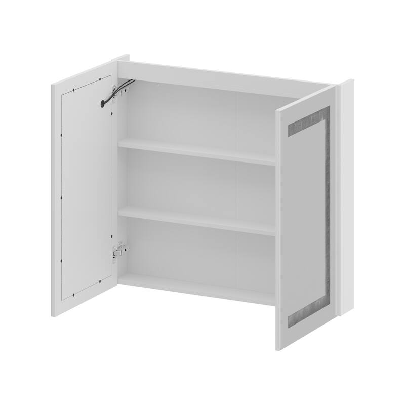 Wall LED Bathroom Cabinet with Lighting and Defogger Medicine Cabinet