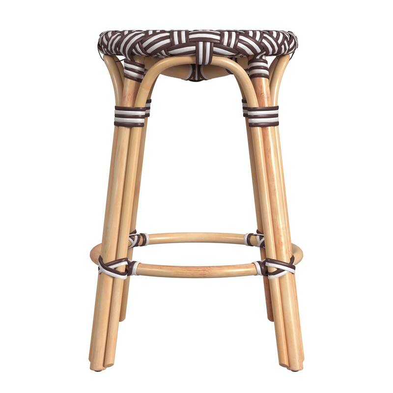 Tobias 24" Rattan Round Counter Stool