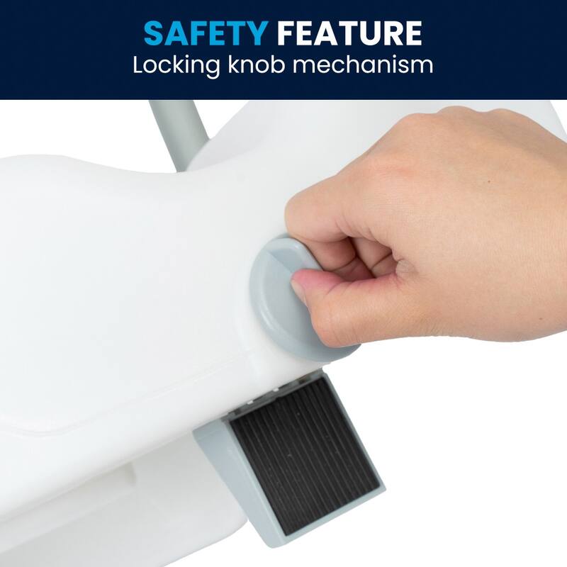 Locking Elevated Toilet Seat Riser with Adjustable Height Arms - 21.25"W x 17.25"D x 12.5"H