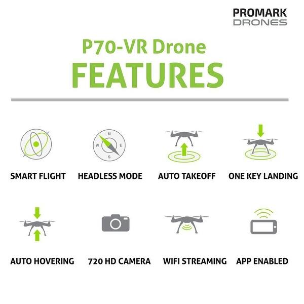 Shop Promark P70 Vr 3d Virtual Reality High Definition Drone W