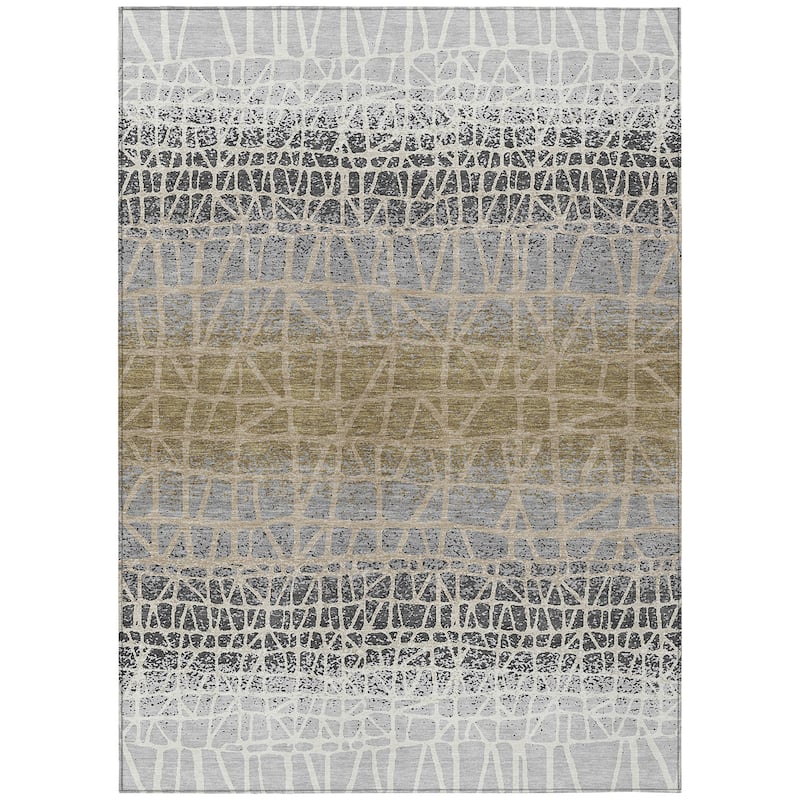Machine Washable Indoor/ Outdoor Boho Global Chantille Rug