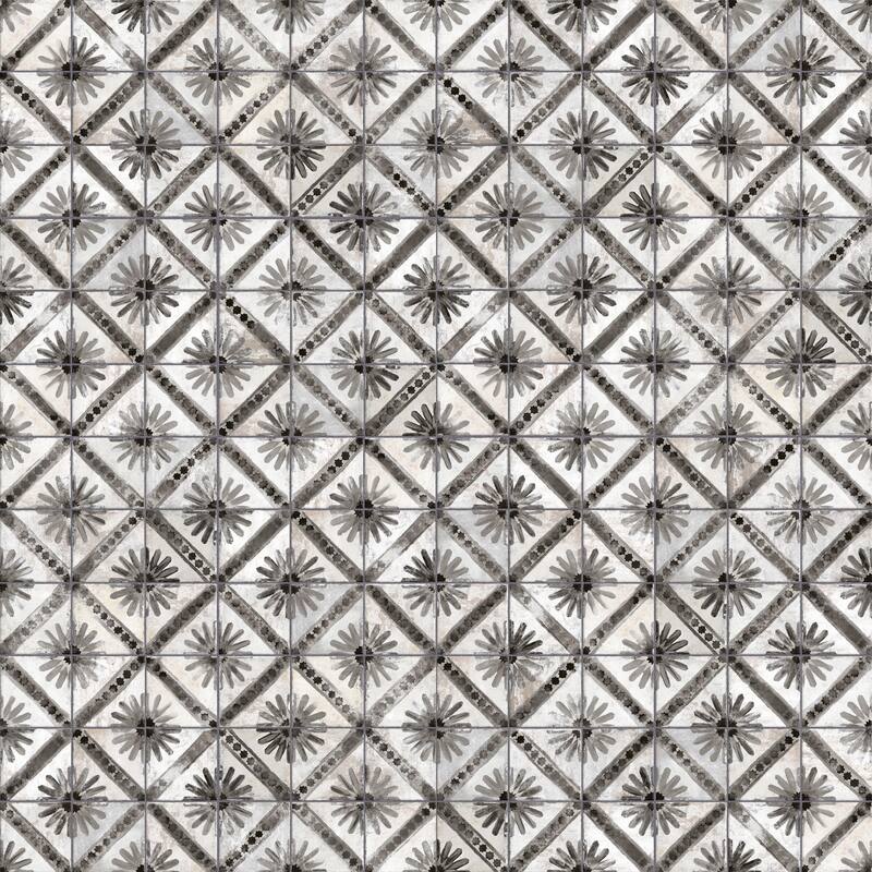 Merola Tile Harmonia Kings Marrakech Black 13" x 13" Ceramic Floor and Wall Tile