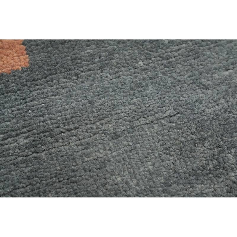 Vegetable Dye Gabbeh Turkish Area Rug Tribal Wool Carpet - 8' 10'' X 6' 0''