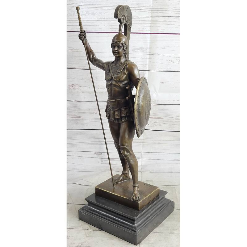 Greek Hero Achilles Warrior Bronze Sculpture Statue By Johannes Gotz