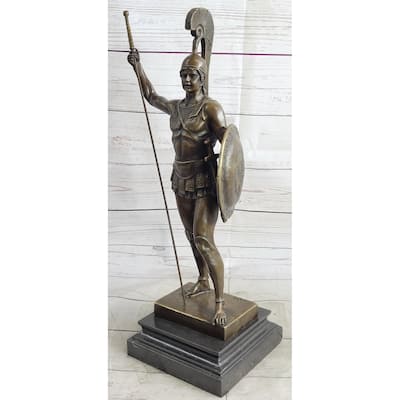 Greek Hero Achilles Warrior Bronze Sculpture Statue By Johannes Gotz