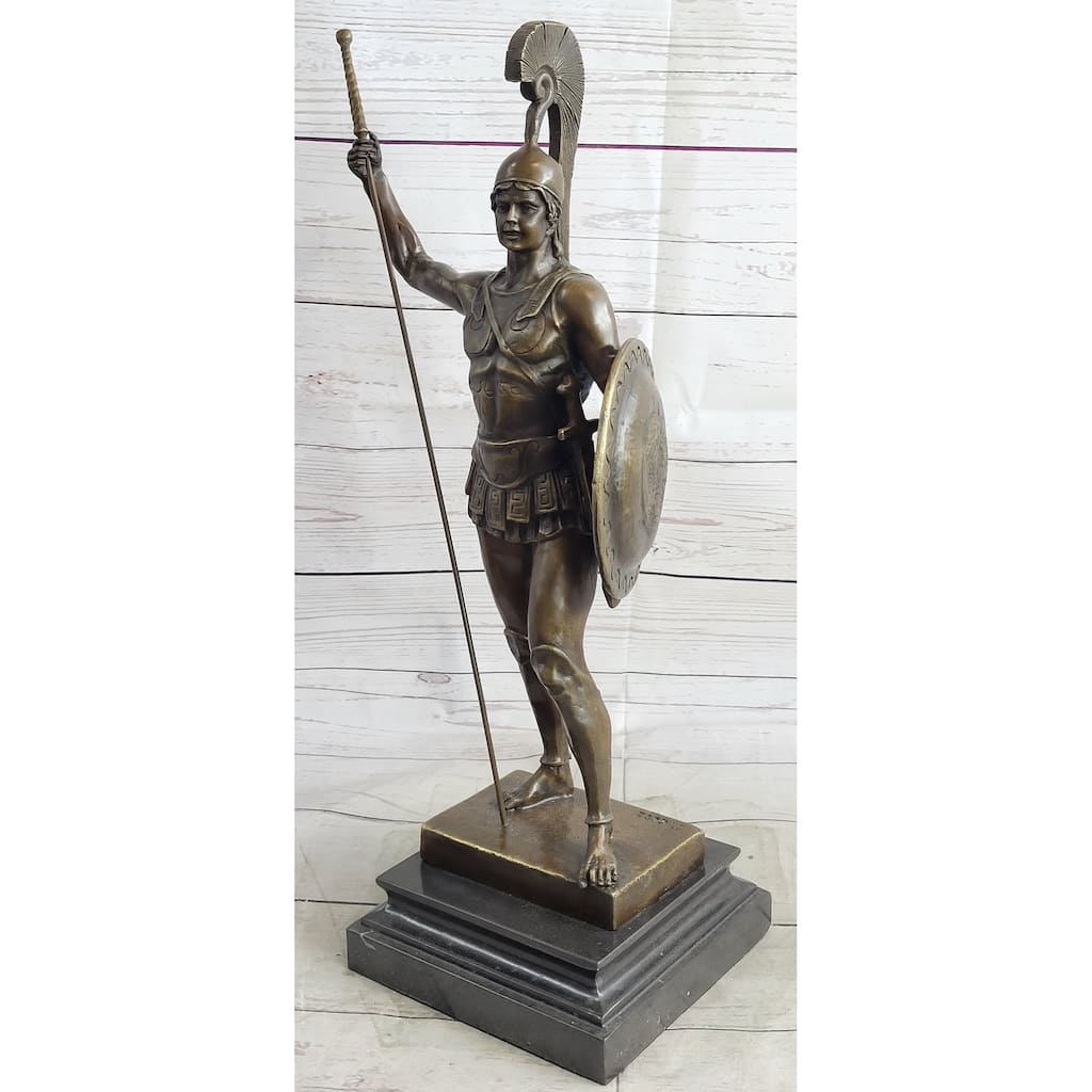 Greek Hero Achilles Warrior Bronze Sculpture Statue By Johannes Gotz