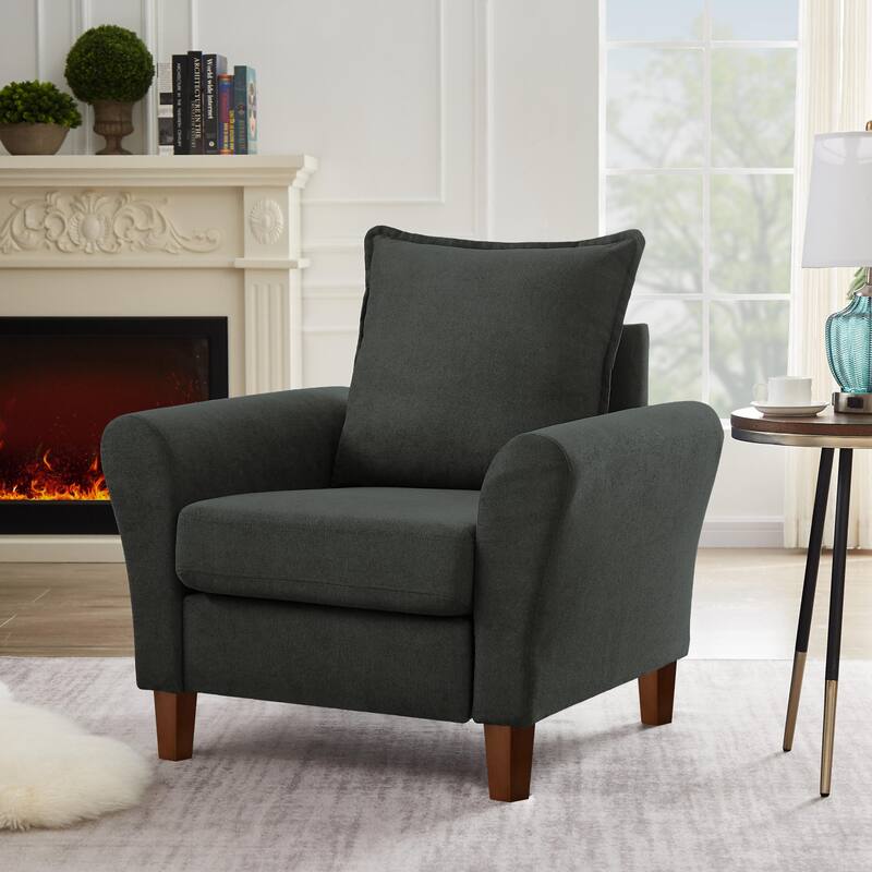 Modern Accent Chair Comfy Upholstered Armchair for Living Room