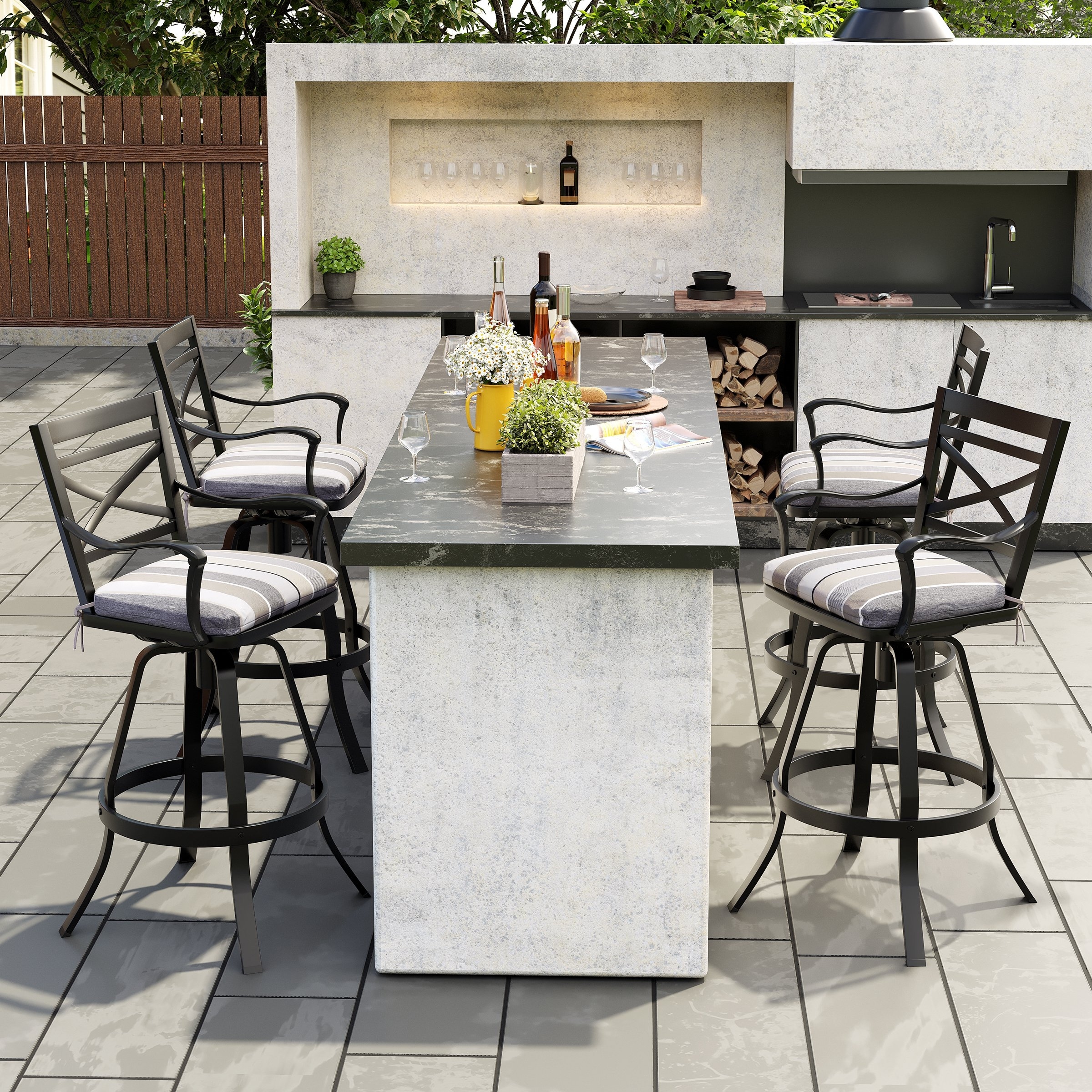 Outdoor kitchen bar stools deals