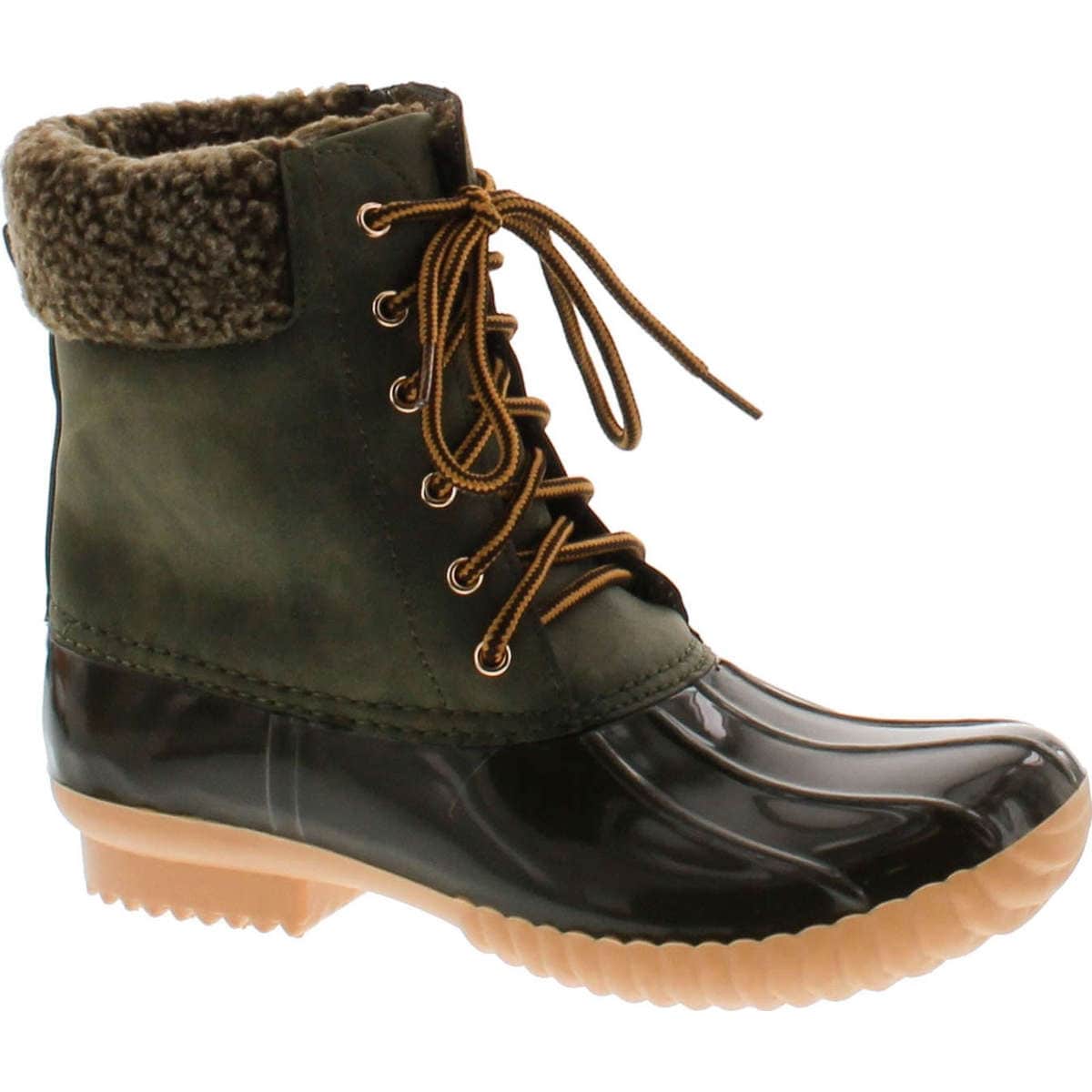 duck boots with zipper