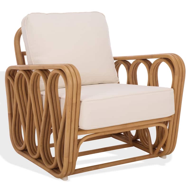 SAFAVIEH Couture Malina Rattan Pole Accent Chair - 30"W x 32"D x 30"H