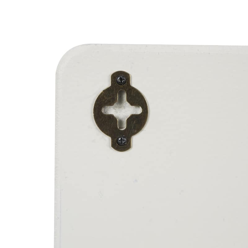 Wooden Geometric Arched Wall Shelf with Block Shapes - Cream or Black - Roche River Decor
