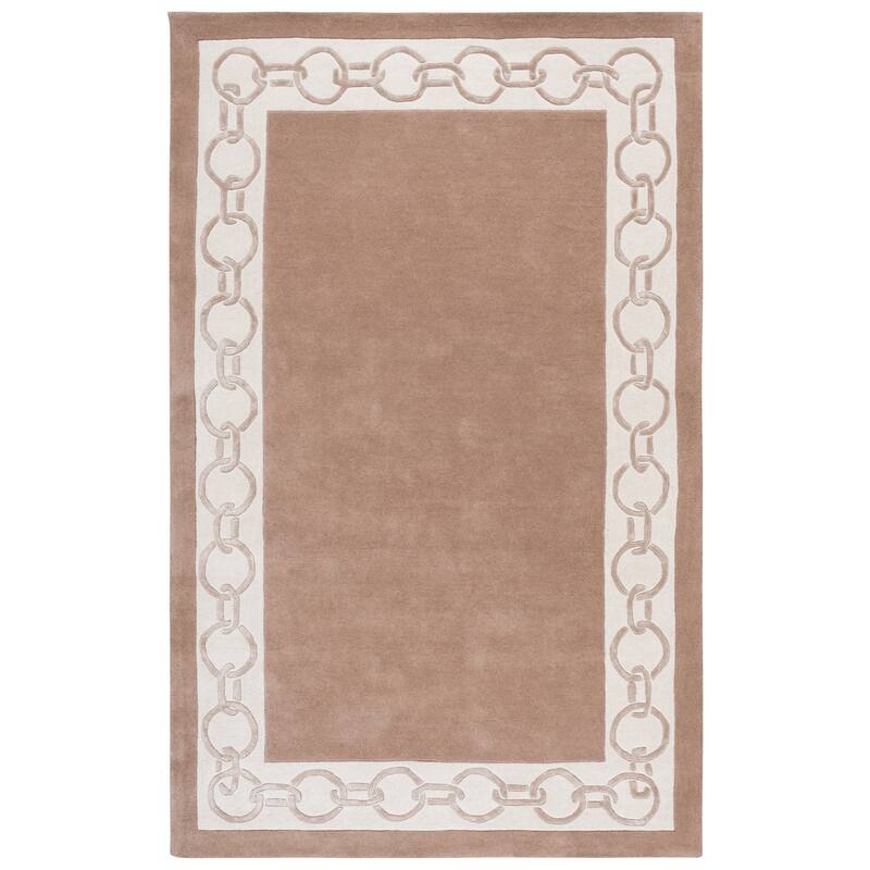 SAFAVIEH Handmade Metro Afet Wool Rug - Brown/Ivory - 6' x 9'
