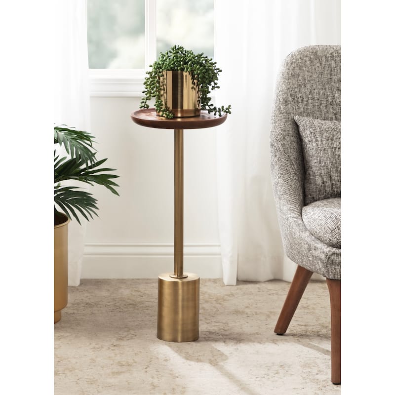 Kate and Laurel Xyler Wood and Metal Drink Table
