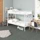 preview thumbnail 2 of 6, Sturdy Twin Over Twin Metal Bunk Bed with Built-in Ladders and Safety Guardrails, Ideal for Kids