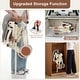 preview thumbnail 4 of 12, 7 in 1 Baby Tricycle, Foldable Toddler Tricycle with Removable and Adjustable Parent Handle ivory and brown
