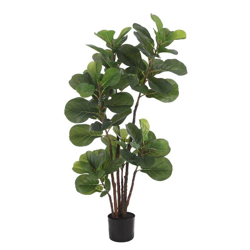 4Ft/5Ft Artificial Fiddle Leaf Fig Tree, Faux Plant for Indoor Outdoor Office