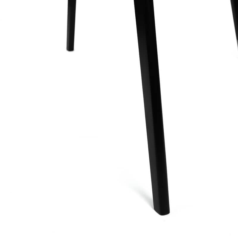 Mid-Century Modern Dining Table with Faux Wood Top & Rubberwood Legs, 59" Retro Kitchen Table