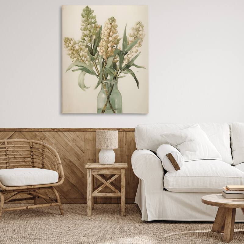 Stupell Country Botanicals in Green Jar Canvas Wall Art Design By Arlington Prints