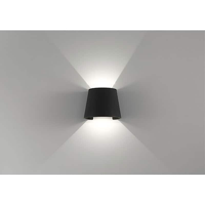 Cone 1-light Black Marine Grade LED Outdoor Wall Sconce