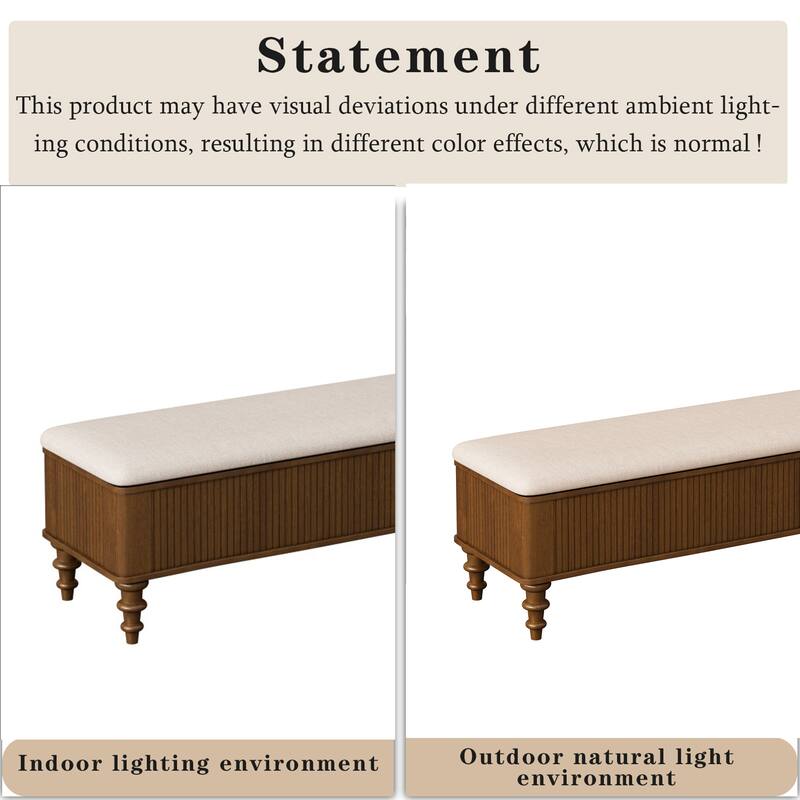 Multi-Functional Storage Ottoman Bench, Storage Bench