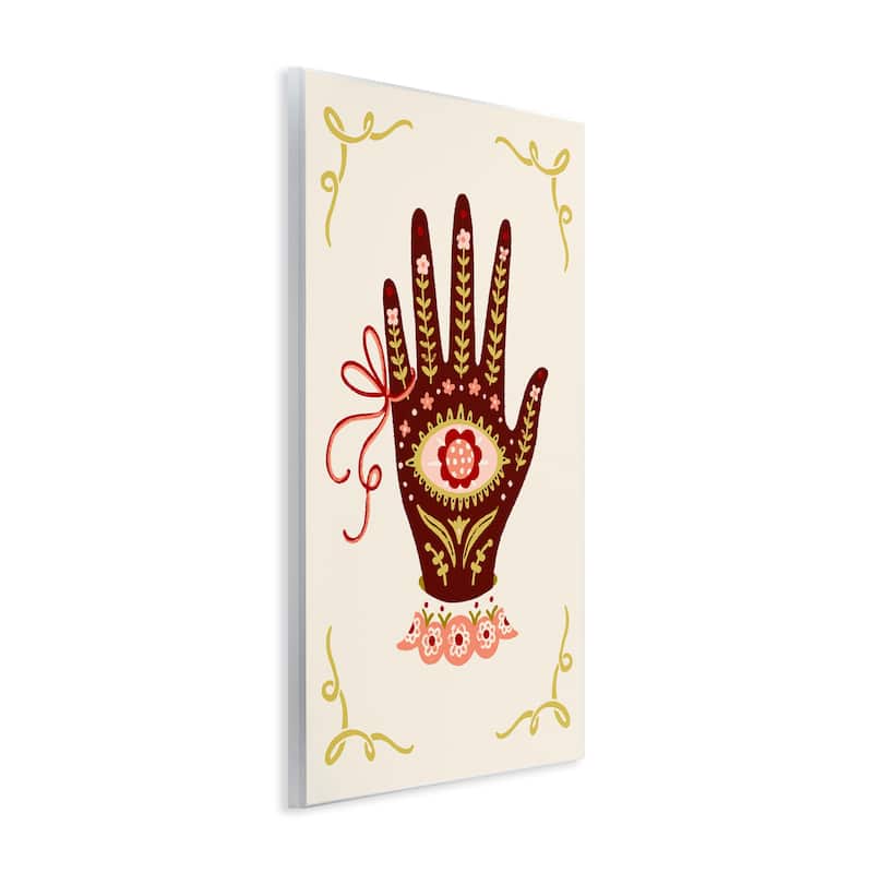 Stupell Boho Folk Style Hand Wall Plaque Art Design By Hannah Moren