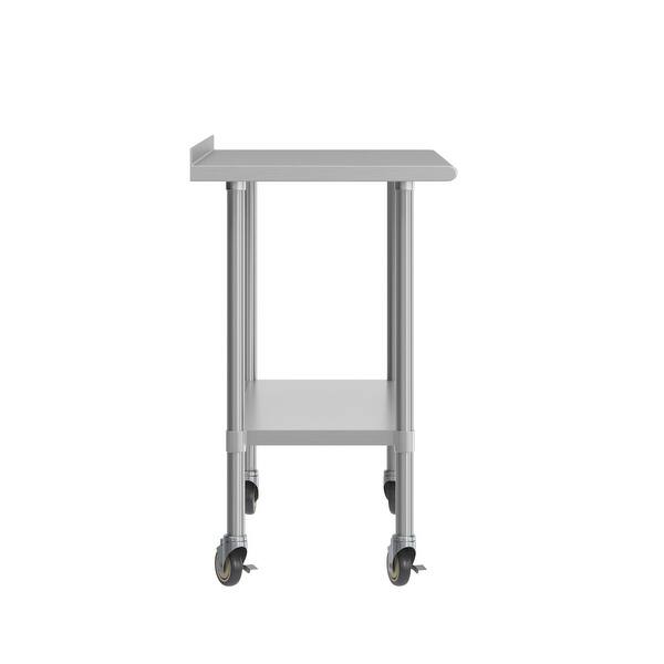 Express-KitchQuip NSF Stainless Steel Food Prep Work Table With 1.5" Backsplash-1350511