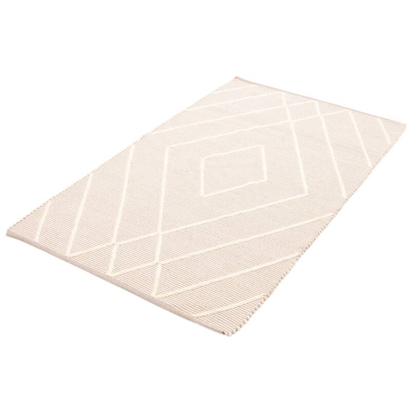 ECARPETGALLERY Braid weave Sienna Cream Wool Rug - 5'0 x 8'0