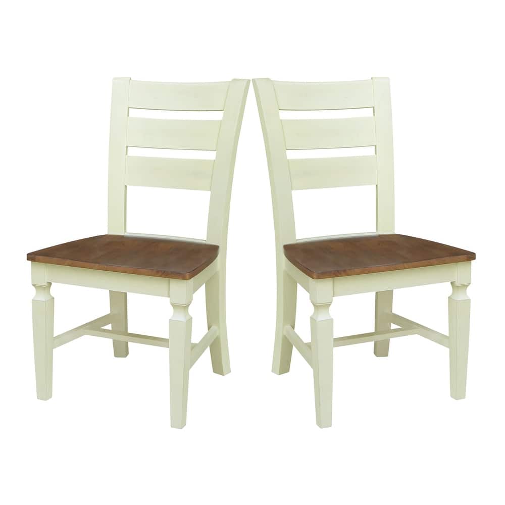 Vista Ladderback Solid Wood Dining Chairs - Set of Two