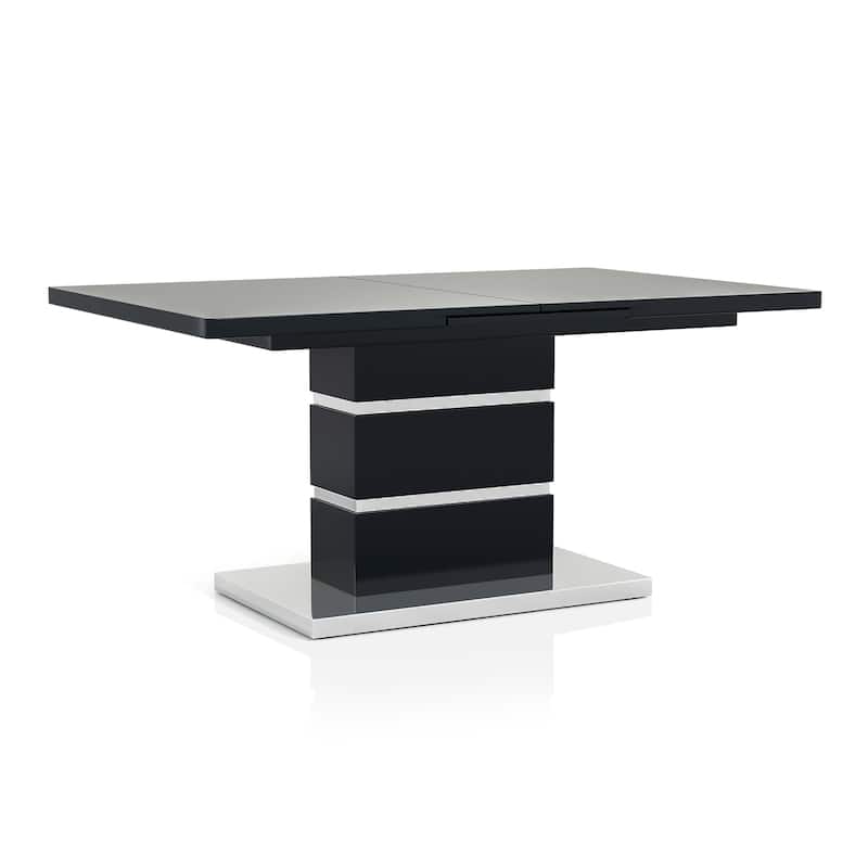 Strick & Bolton Ikemura Black 78-inch Expandable Metal Dining Table