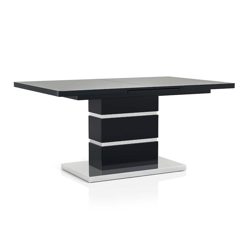 Strick & Bolton Ikemura Black 78-inch Expandable Metal Dining Table