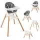 preview thumbnail 7 of 8, 6 in 1 Convertible Wooden Highchair Baby High Chair with Double Tray White