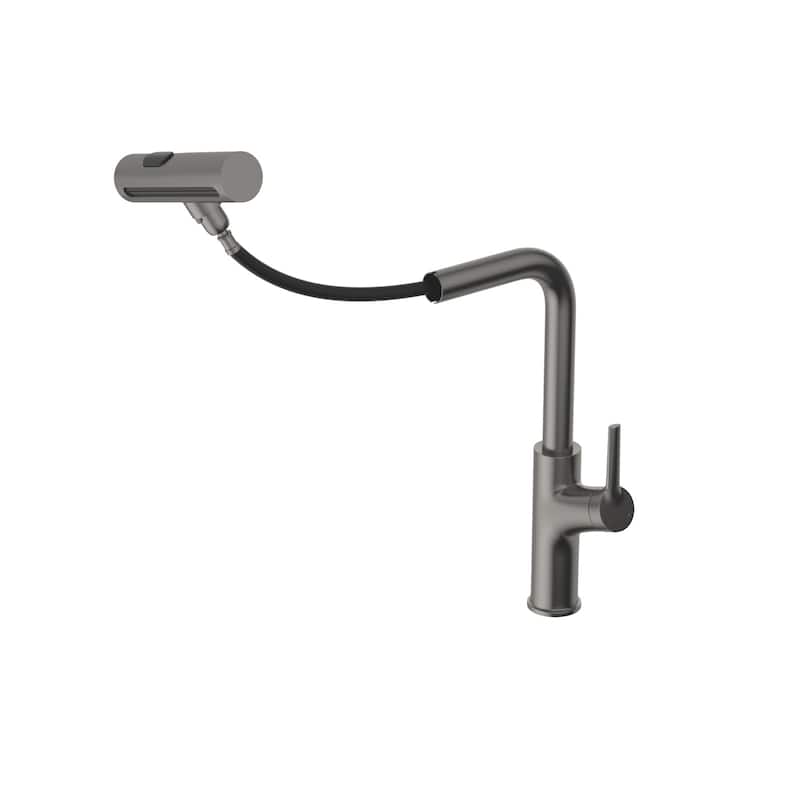 Modern & Sleek Design 360°Pull-Down Kitchen Faucet with 4 Spray Modes,