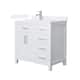 Option White / White Quartz Top / Brushed Nickel Hardware