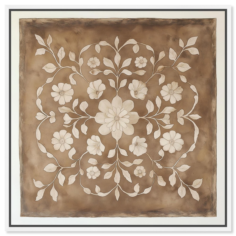 Floral Mandala Canvas by Art Remedy