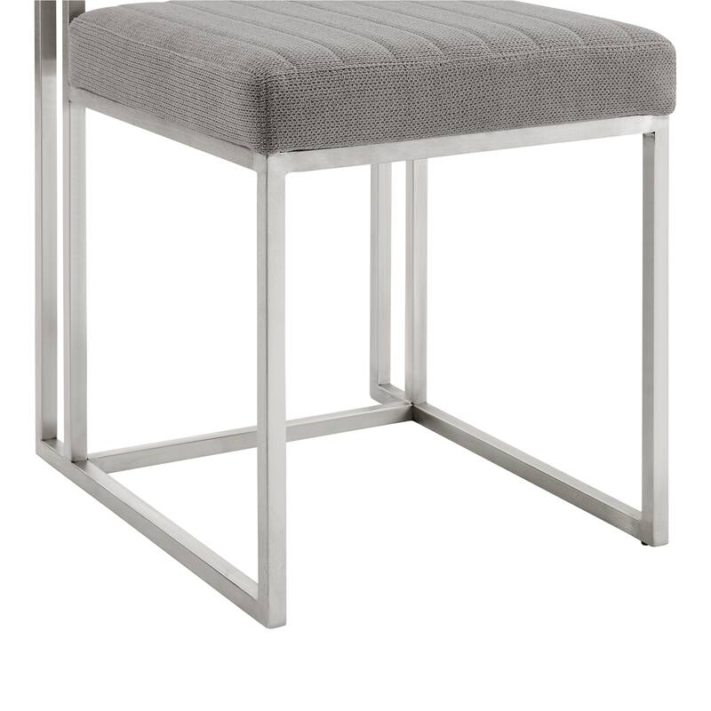 Anastasia Modern Upholstered Metal Dining Chairs - Set of 2