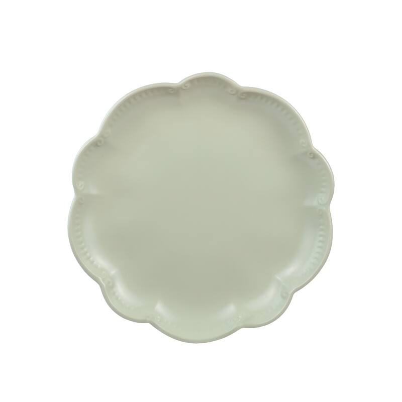 Sango Bethany 12-Piece Stoneware Dinnerware Set - Service for 4, Scalloped Plate & Bowl Set