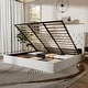 preview thumbnail 10 of 15, Plywood Frame Upholstered Platform Bed with Lift-up Storage