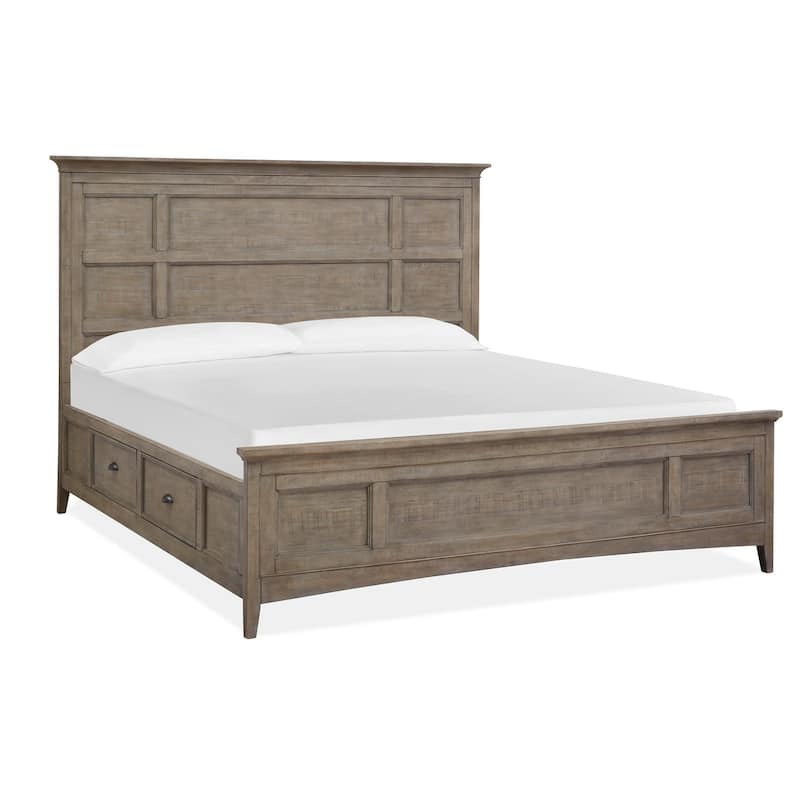Magnussen Home Paxton Place Dovetail Grey Panel Storage Bed