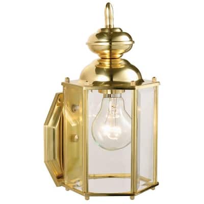 Design House Augusta 1 Light 6" Wide Solid Brass Outdoor Wall Sconce