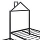 preview thumbnail 14 of 91, Metal Twin Platform Bed with Pull-Out Trundle, House-Shaped Design