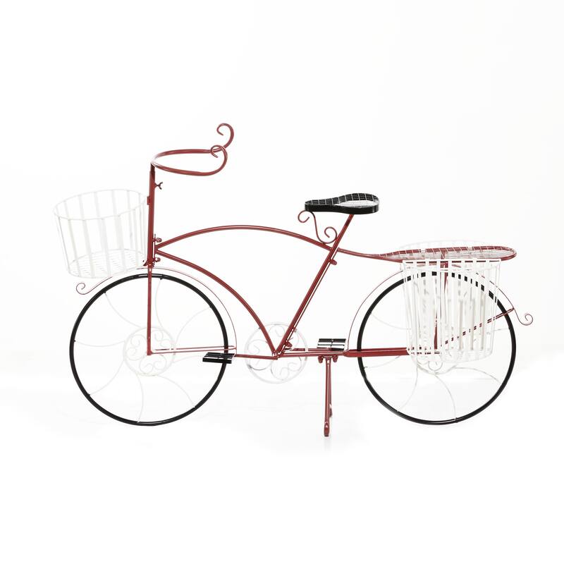 Red Metal Farmhouse Planter 33 x 52 x 18 - 52 x 18 x 33
