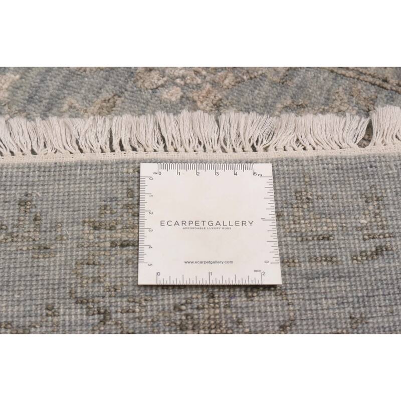 ECARPETGALLERY Hand-knotted Heritage Grey Silk, Wool Rug - 5'6 x 8'0