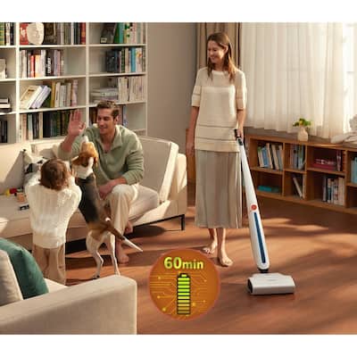 HIZERO Cordless Hard Floor Cleaner F500, White