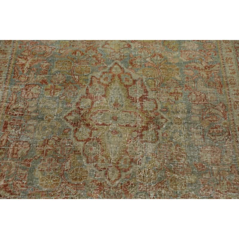 Hand Knotted Oriental 100% Wool Carpet Traditional Floral Navy Blue & Blues Mahal Area Rug - 6' 4'' X 4' 2''