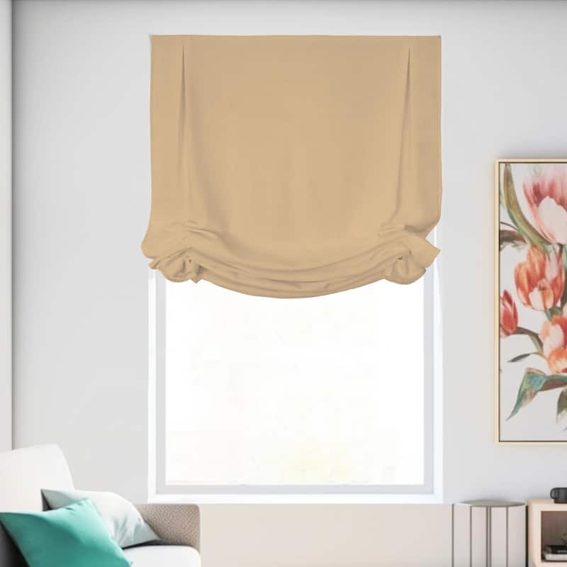 CHICOLOGY Cordless Roman Shades, Relaxed Window Blinds - 31"W X 64"H - Khaki (Tulip)