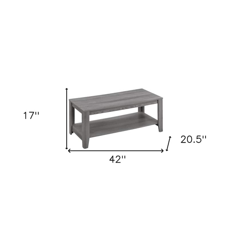 HomeRoots Grey Table Set 3Pcs Set - 42 x 20.5 x 17
