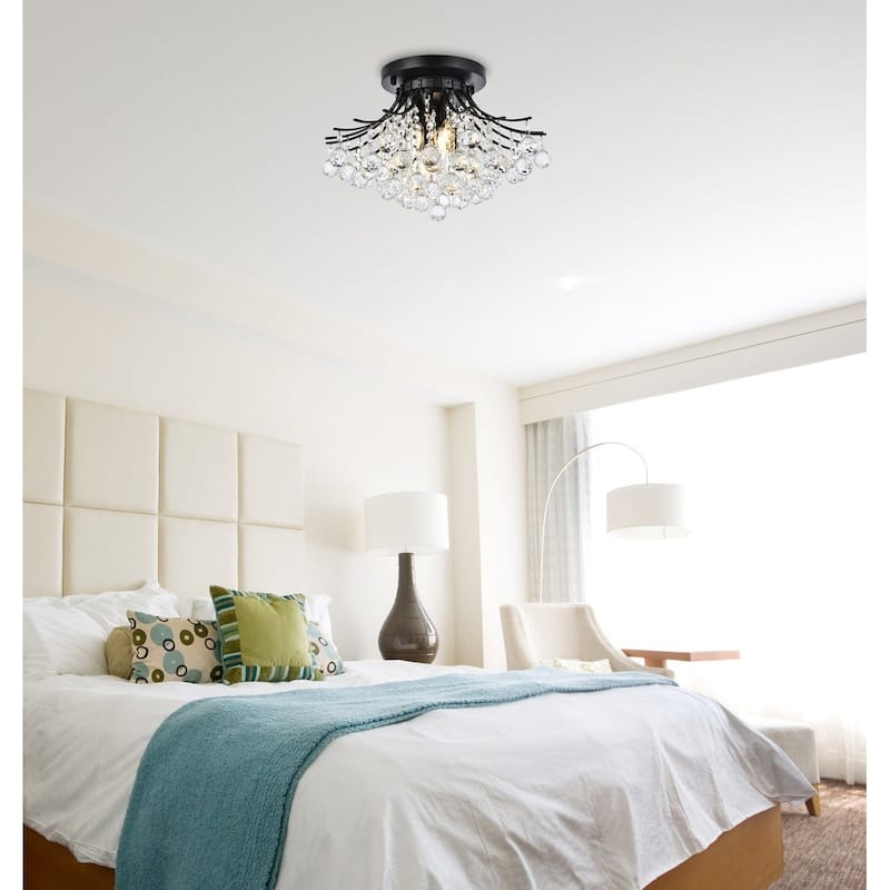 Fleur Illumination 6-light 19-inch Flush-Mount Chandelier - 19 Inch