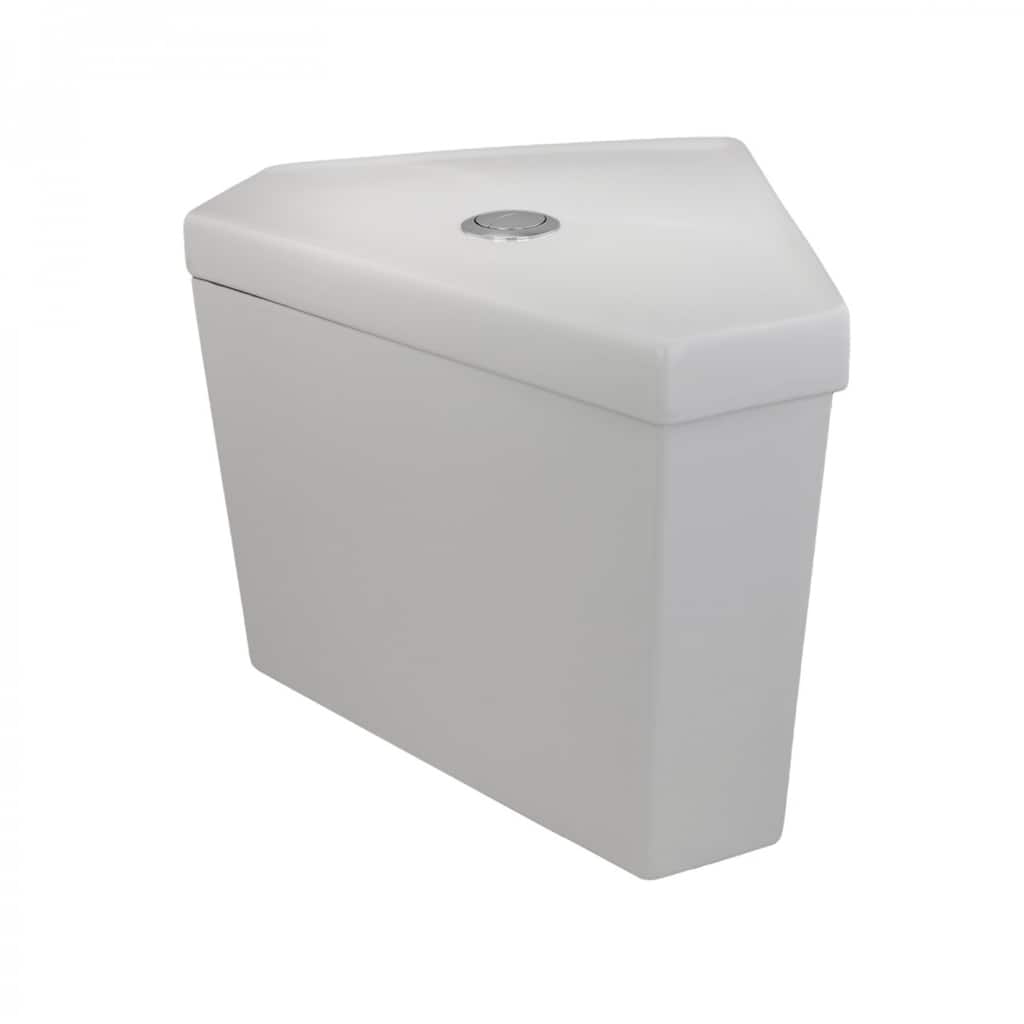 Troyt White Ceramic Corner 2 Piece Toilet Tank Only