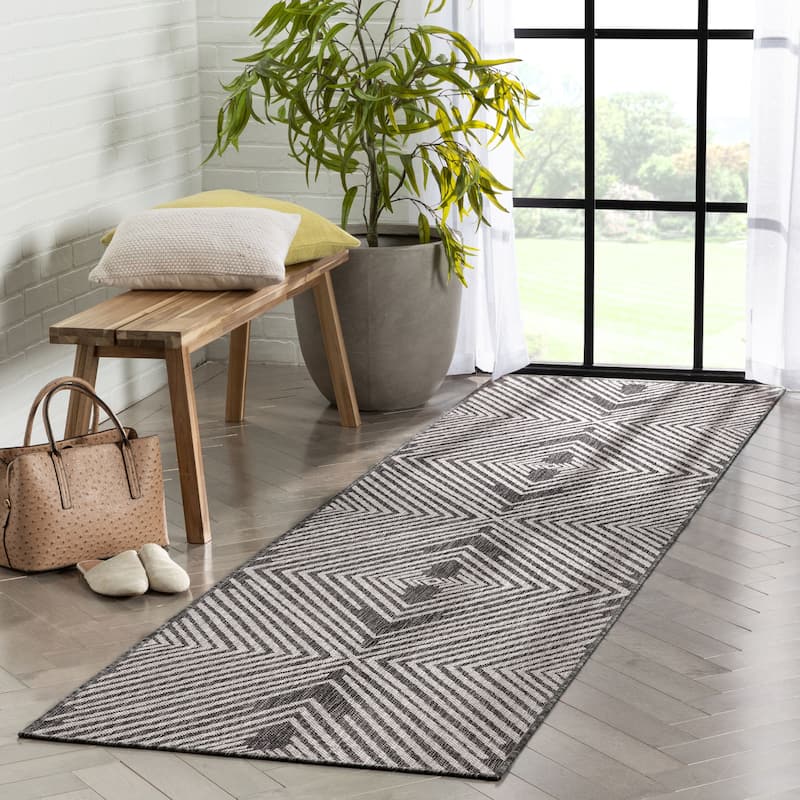 Well Woven Medusa Kesia Indoor Outdoor Striped Modern Area Rug